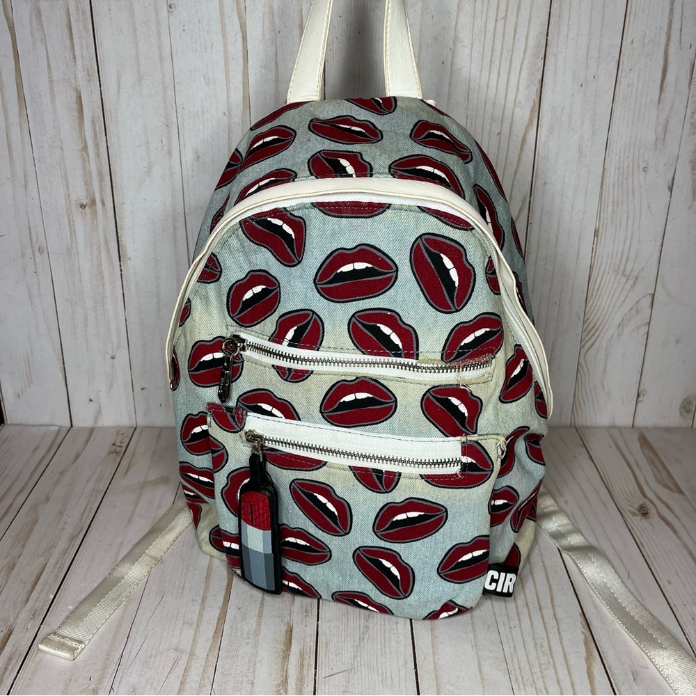 Circus by Sam Edelman Distressed Denim Lips Backpack